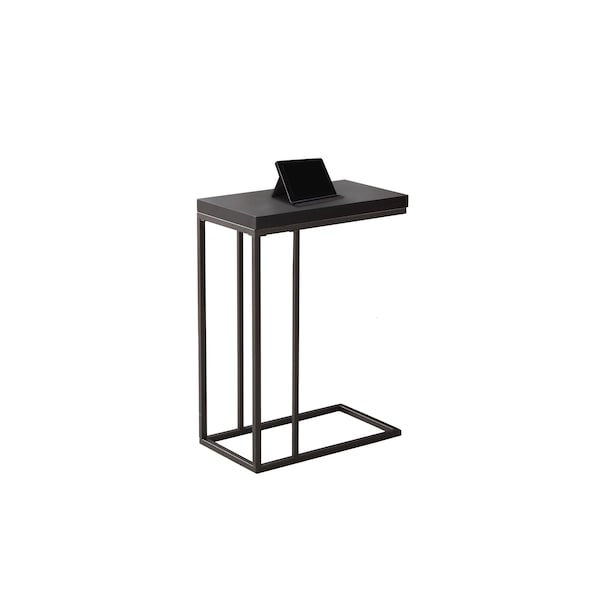 Accent Table - Espresso / Bronze Metal